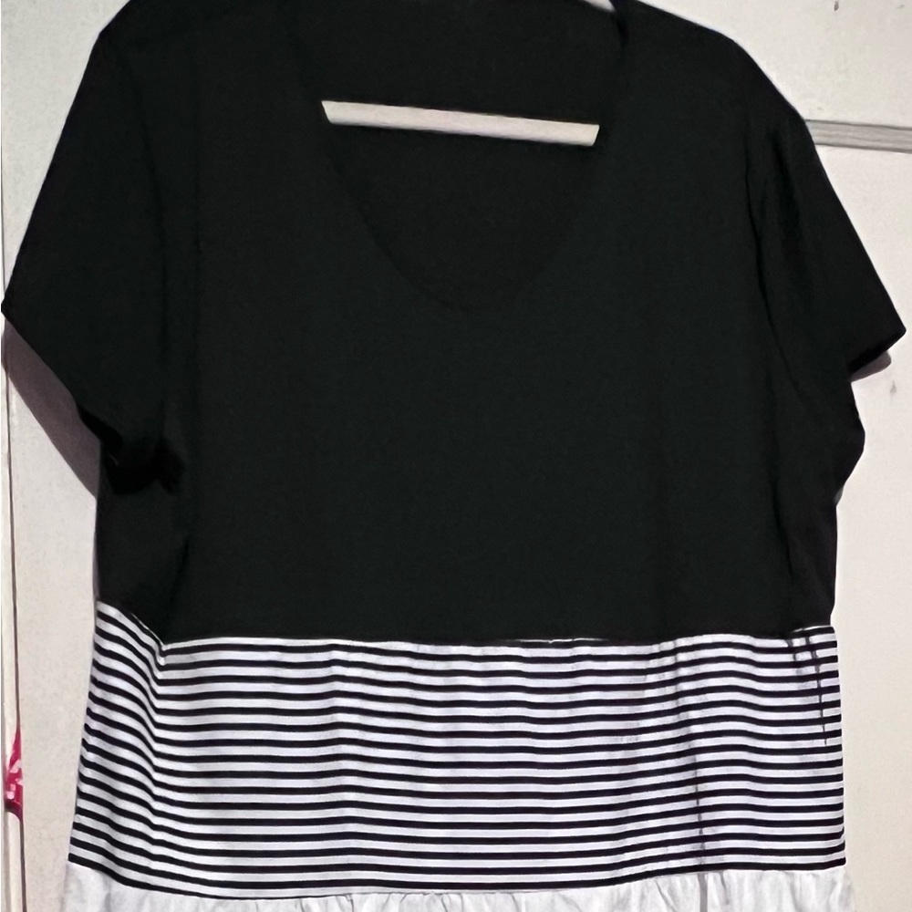 Color block Dress NWOT Unbranded Size 4x runs small fits like 2x Black White